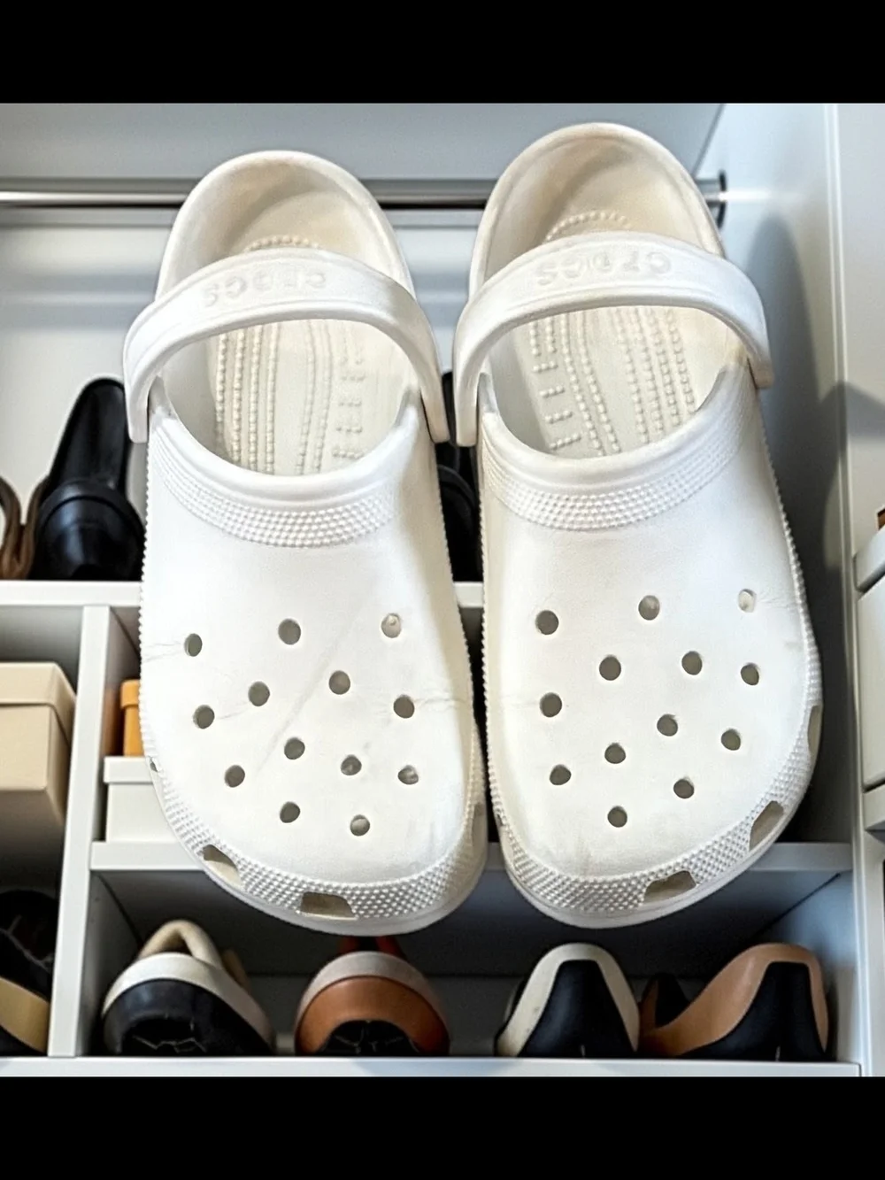 Crocs White Lightweight Slip-On Clogs Unisex W10 M8